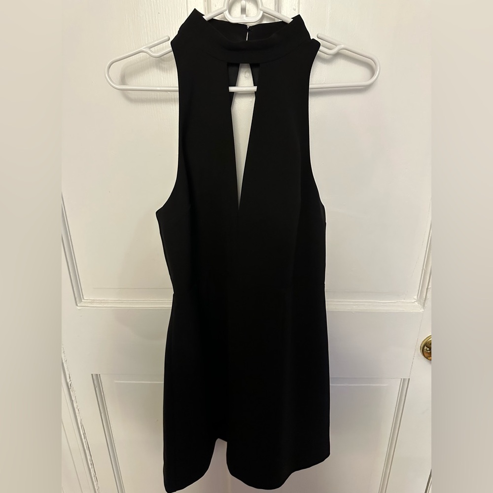 Express Black Plunge Neck Sheath Dress